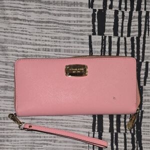 Michael Kors Blush Pink Wallet with Gold Details